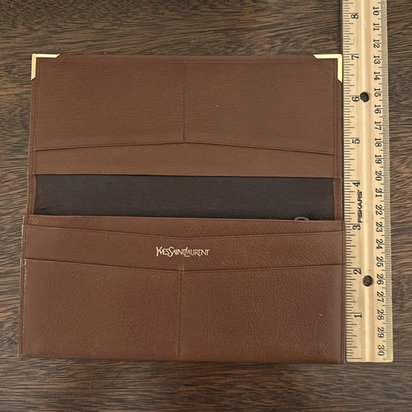 YSL Brown Leather Wallet - Picture 5 of 7